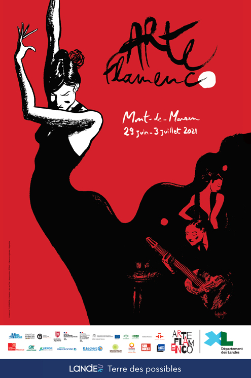 Affiche de la 32e édition du Festival Arte Flamenco par Hippolyte